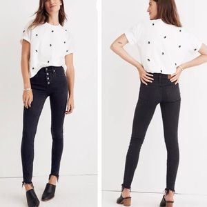 Madewell 9” High Rise Button Fly Ankle Skinny Jean